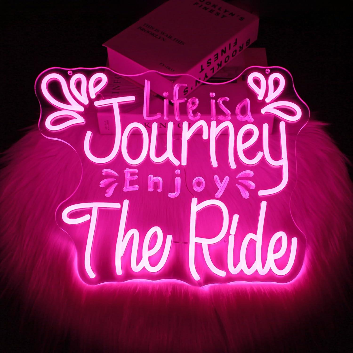 Led Lighting Wall Decor - Journey The Ride Neon Sign Lampu