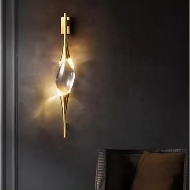 Lampu Dinding LED Kristal Emas - Led Lighting Wall Decor ulasan dan harga