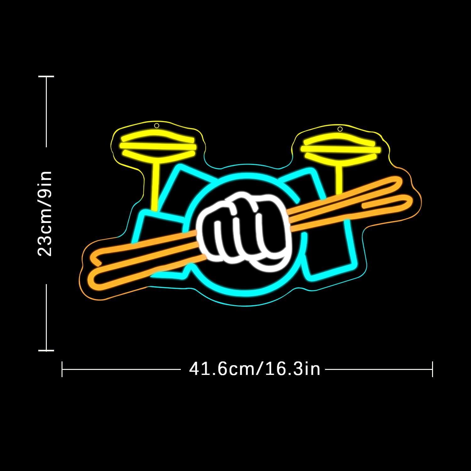 Lampu Neon LED Set Drum Berten - Led Lighting Wall Decor ulasan dan harga