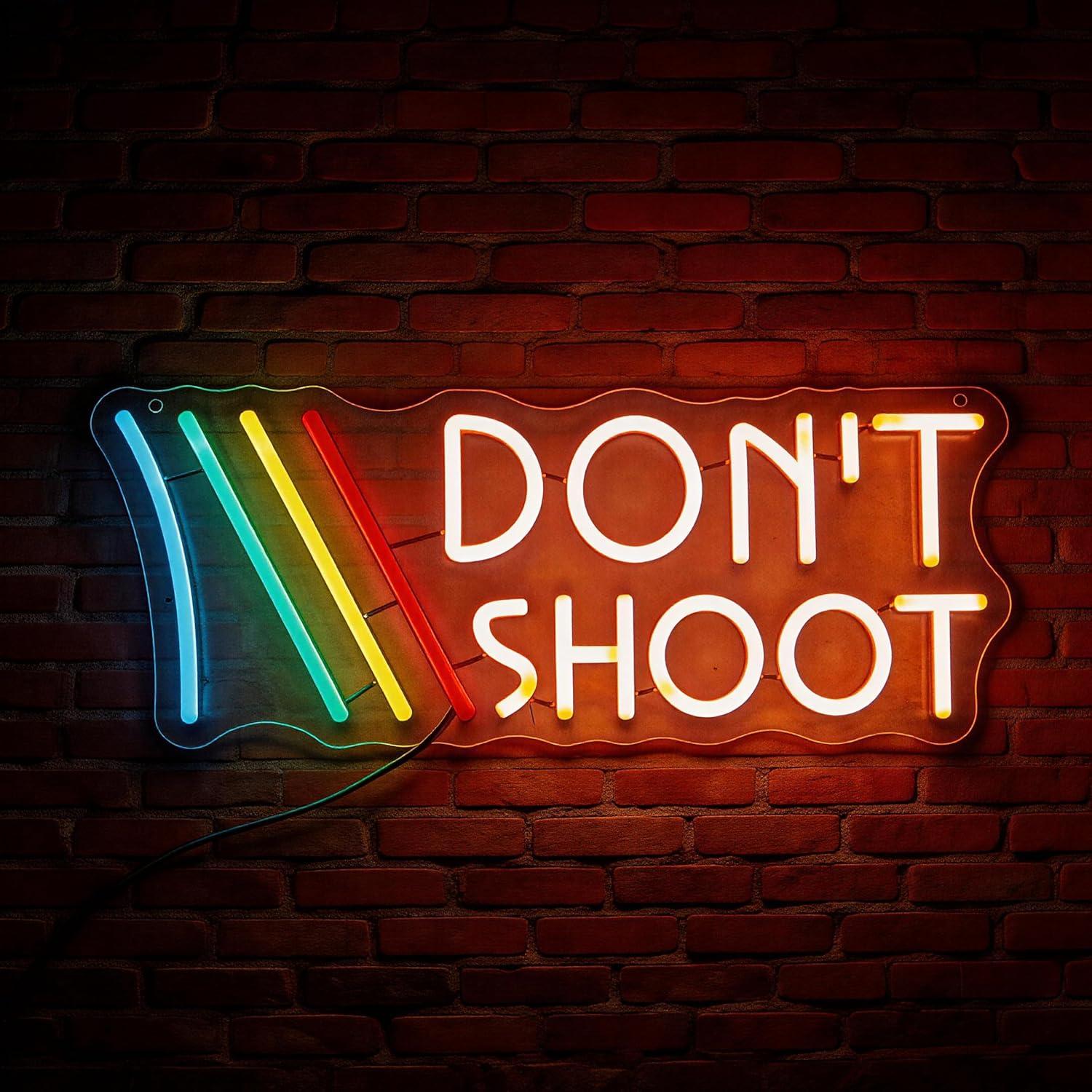 Jangan Tembakkan Neon Sign Rai - Led Lighting Wall Decor ulasan dan harga