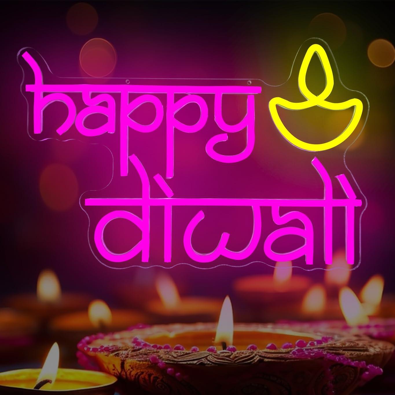Lampu Neon LED Happy Diwali Be - Led Lighting Wall Decor ulasan dan harga